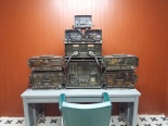 Old radio equipment in the basement of the palace